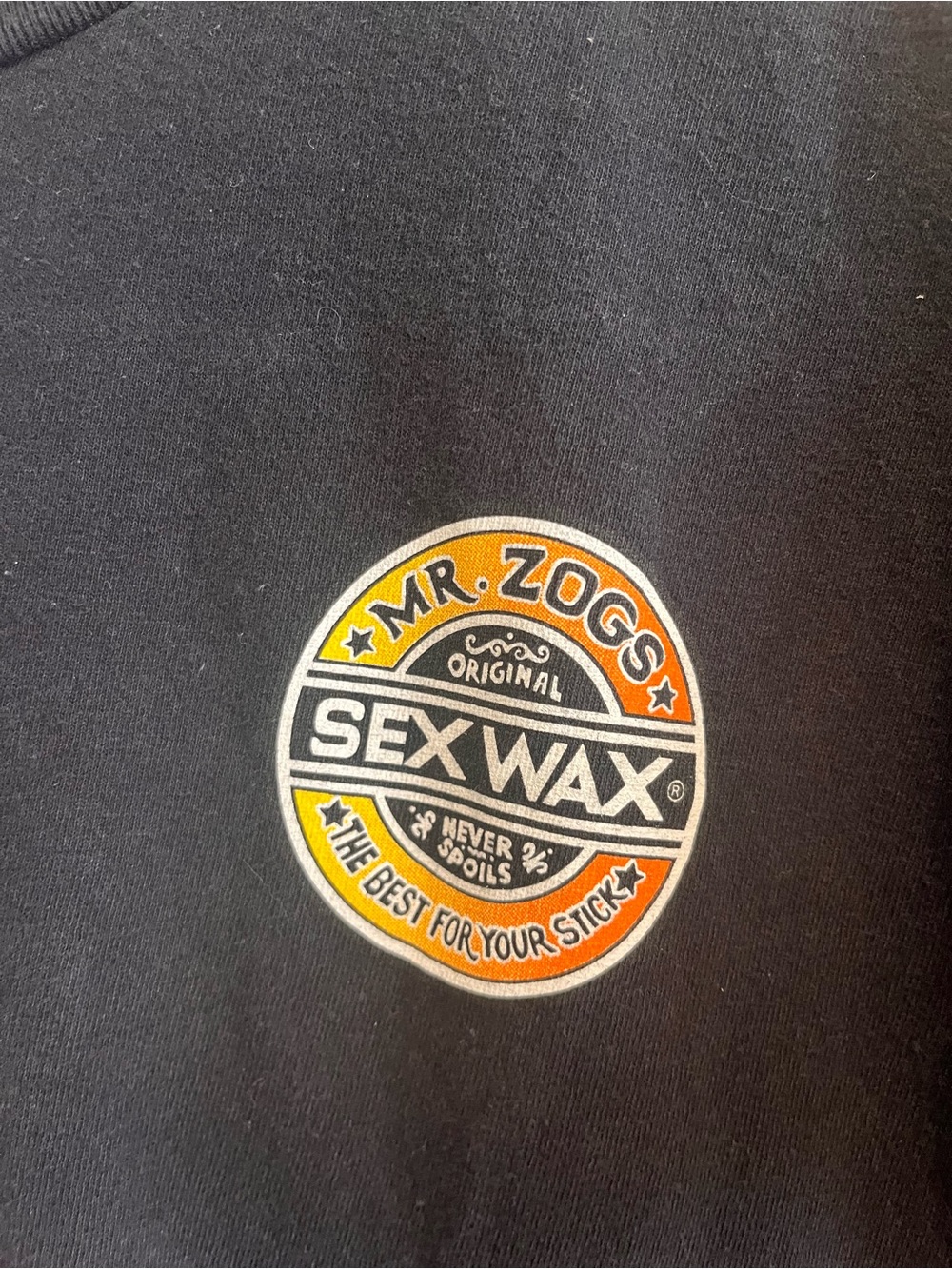 Mr. Zogs Sex Wax black tshirt large Vintage Surf Good Condition - Picture 5 of 9